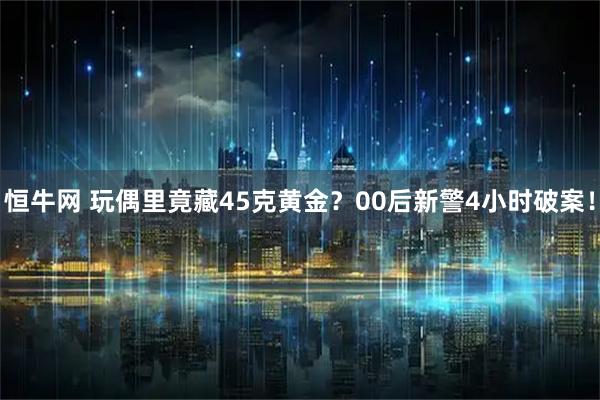 恒牛网 玩偶里竟藏45克黄金？00后新警4小时破案！