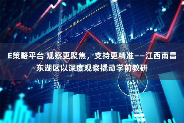 E策略平台 观察更聚焦，支持更精准——江西南昌东湖区以深度观察撬动学前教研